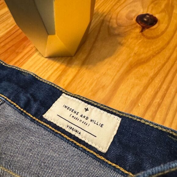 Imogene+Willie Virginia Dark Wash Raw Hem Straight Leg Jeans Women’s Size: 25 - Picture 3 of 12